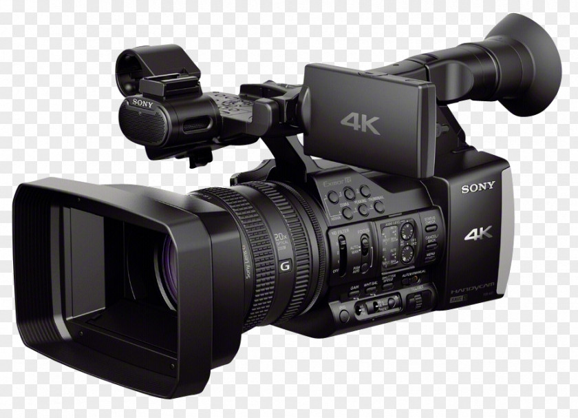 Camera Sony Handycam FDR-AX1 Camcorder 4K Resolution Corporation Professional Video PNG