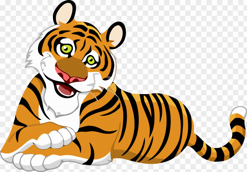 Draw A Tiger Clip Art Openclipart Download White Image PNG