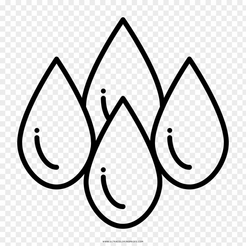 Water Drop Drawing Black And White Coloring Book PNG