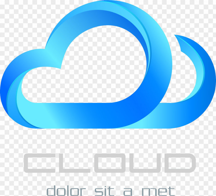 Dimensional Business Cloud Logo Elements Three PNG