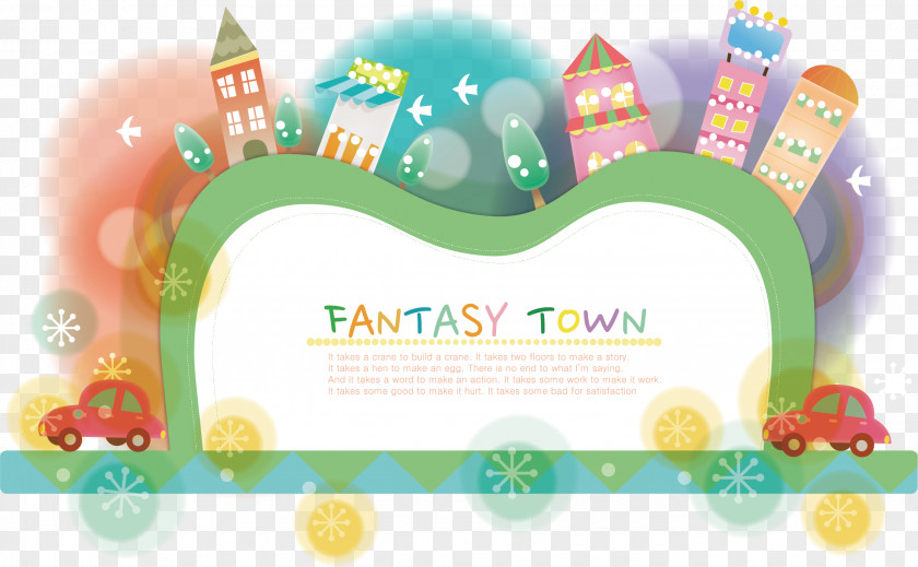 Dream Town Vector Illustration PNG
