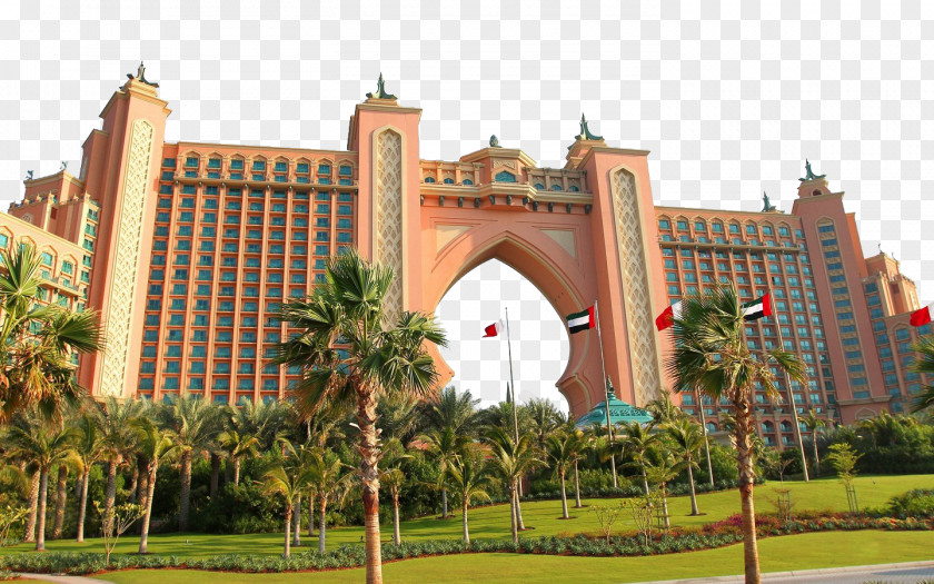 Dubai's Famous Luxury Hotels Atlantis, The Palm Dubai Marina Jumeirah Beach Hotel Burj Al Arab PNG