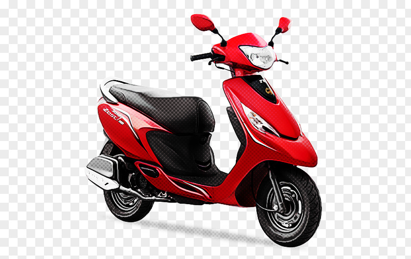 Moped Motorcycle Scooter Red Vehicle Car PNG