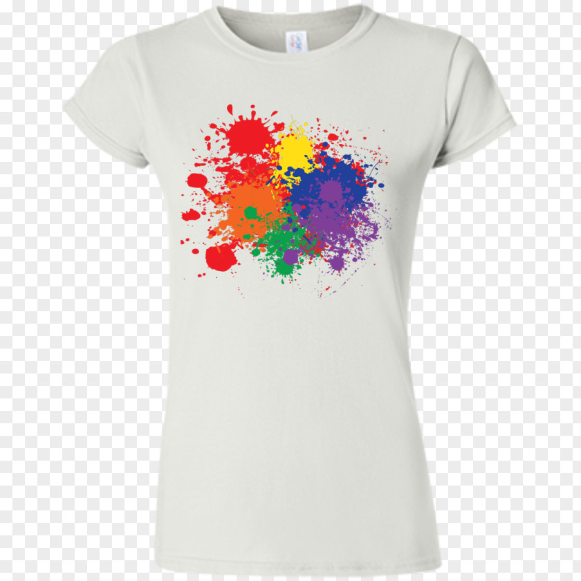 Rainbow Splash T-shirt Hoodie Sleeve Clothing PNG