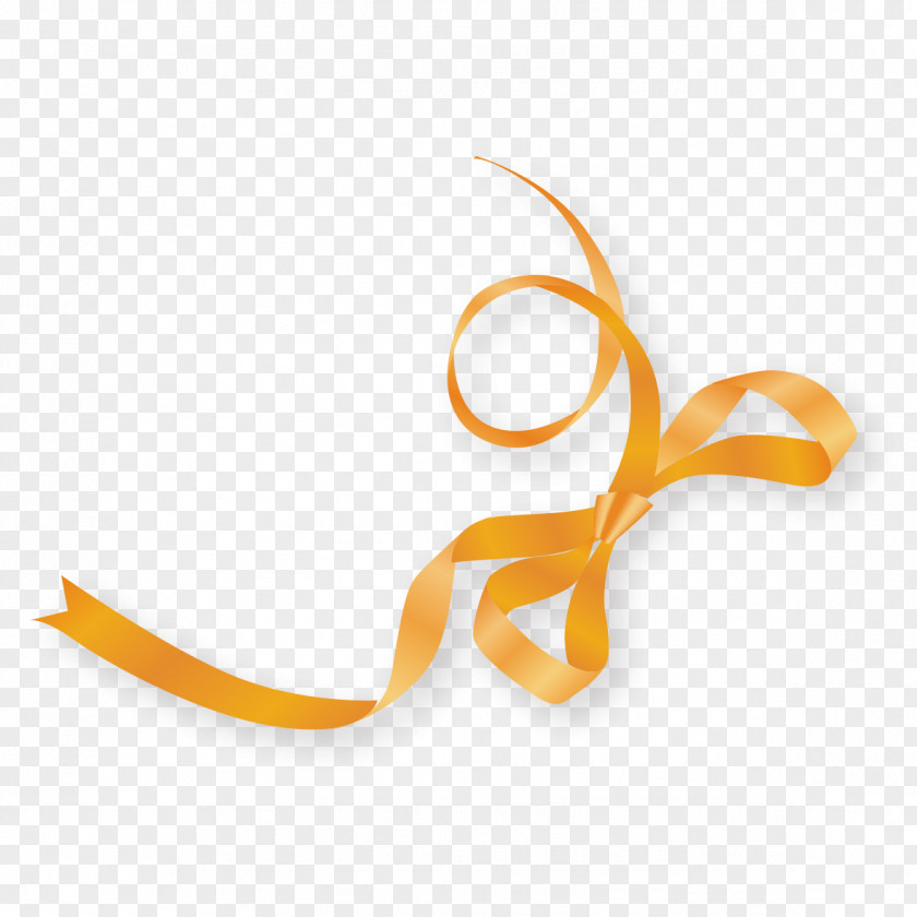 Yellow Bow Shoelace Knot PNG