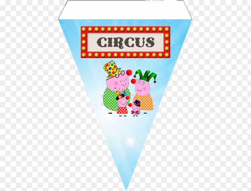 Carnival Banner George Pig Circus Party Entertainment Clown PNG
