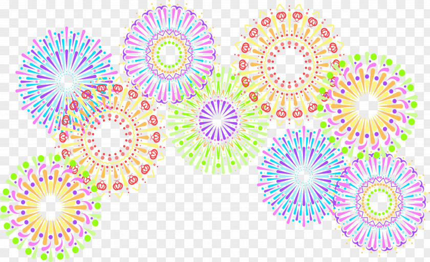 Colorful Fireworks PNG