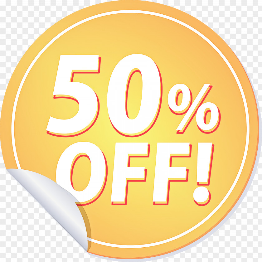 Discount Tag With 50% Off Label PNG