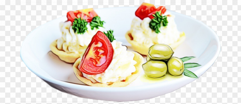 Hors D'oeuvre Deviled Egg Vegetarian Cuisine Breakfast Garnish PNG