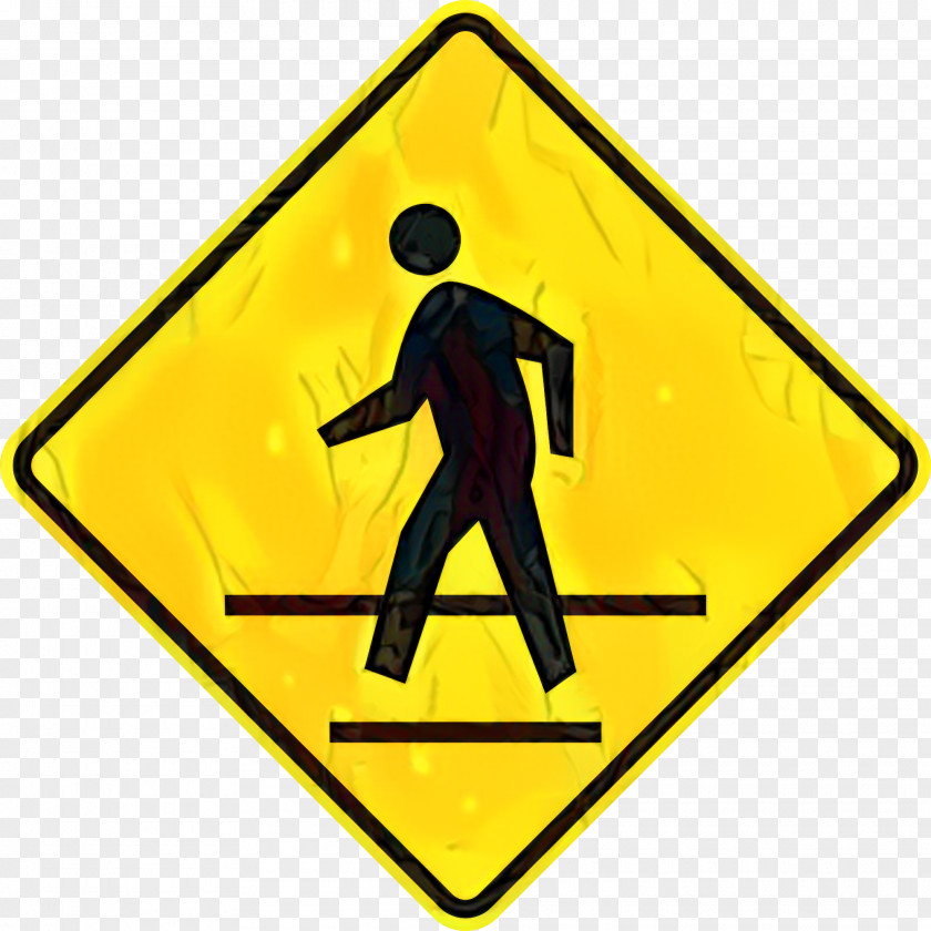 Pedestrian Crossing Traffic Sign PNG