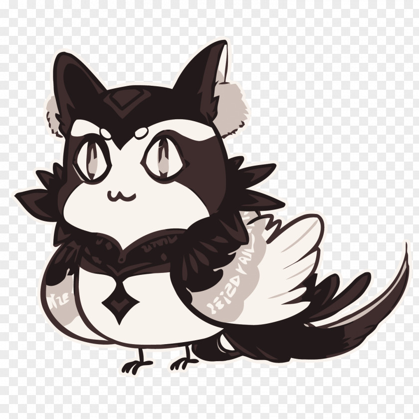 Vector Cute Little Bird Whiskers Cat Bidding Auction Sniping PNG