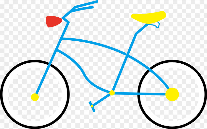 Blue Black Simple Hand-painted Cartoon Bike Material Fixed-gear Bicycle Motorcycle Basket Clip Art PNG