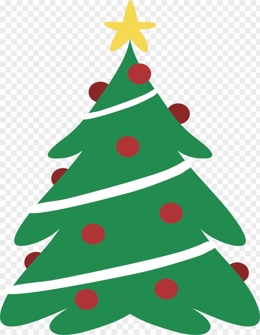 Green Christmas Tree Santa Claus Decoration PNG