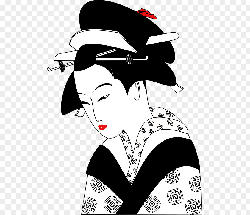 Japanese Kimono Woman China Geisha Clip Art PNG