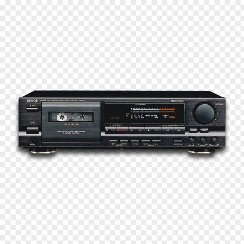 Audio Cassette Deck Denon Compact Tape Recorder Electronics PNG