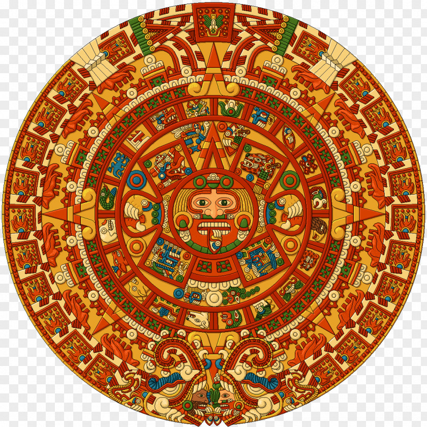 Aztec Calendar Stone Maya Civilization Mesoamerica PNG