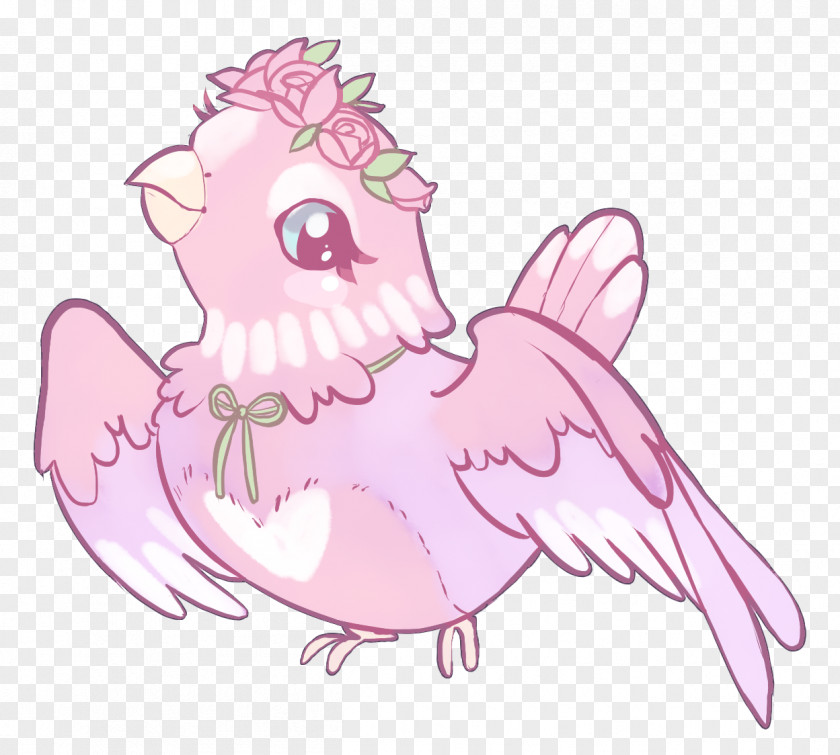 Bird Animation Pink Cartoon Wing Drawing Fictional Character PNG