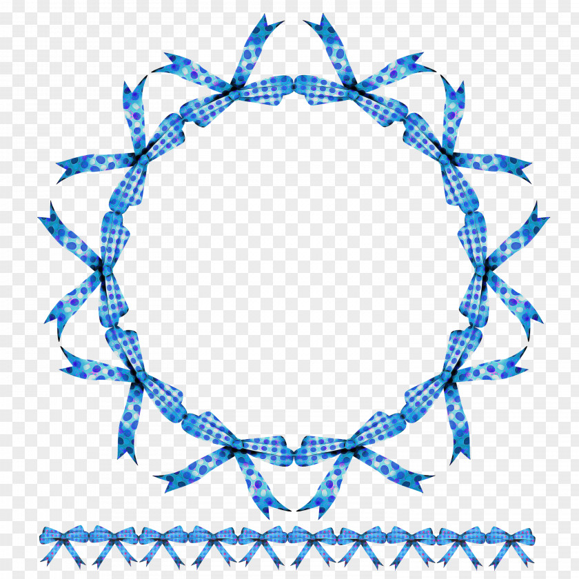 Blue Line Electric Symmetry Circle PNG