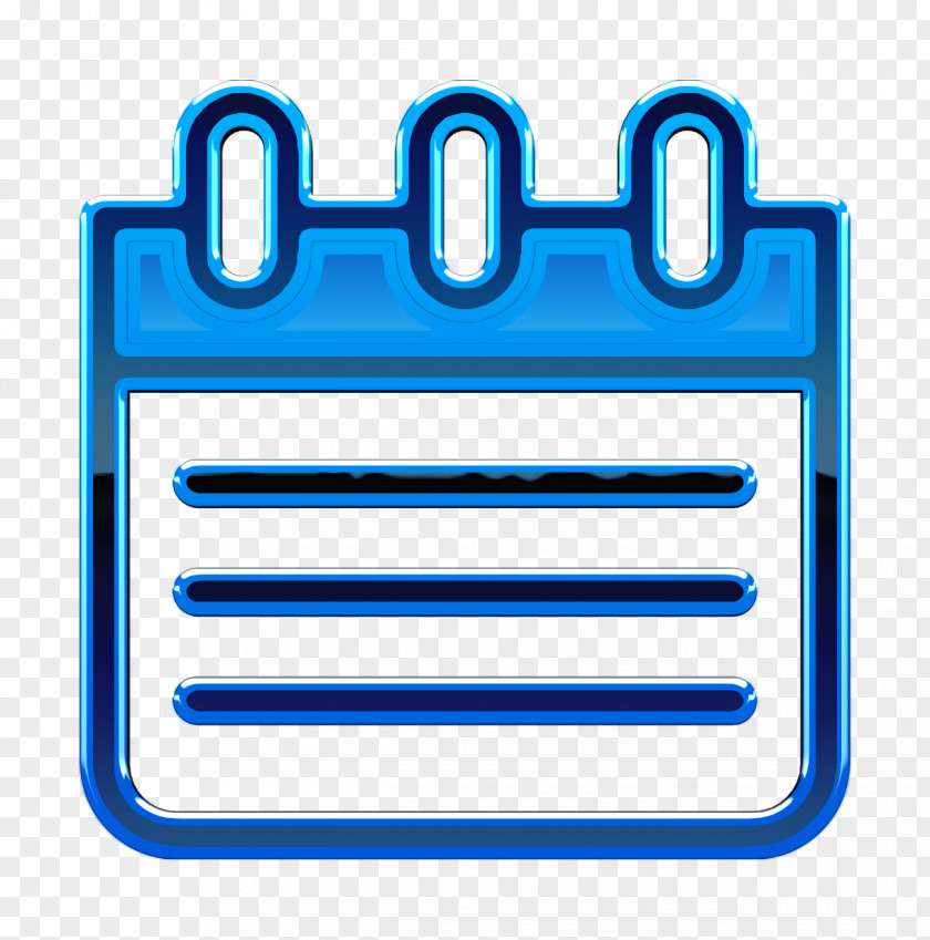 Rectangle Electric Blue Tools And Utensils Icon Agenda Linear Color Web Interface Elements PNG