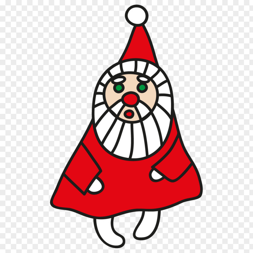 Red Christmas Grandfather Santa Claus Tree Clip Art PNG