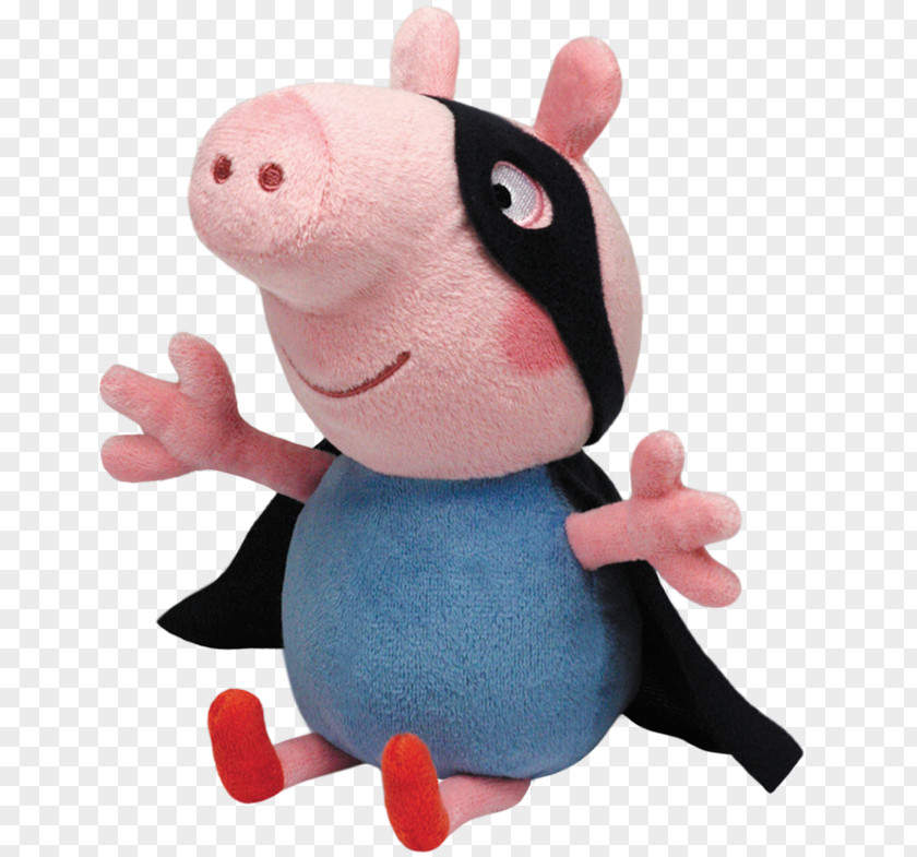 Toy George Pig Stuffed Animals & Cuddly Toys Ty Inc. TY Beanie Babies Medium Peppa Super Hero Regular Plush PNG