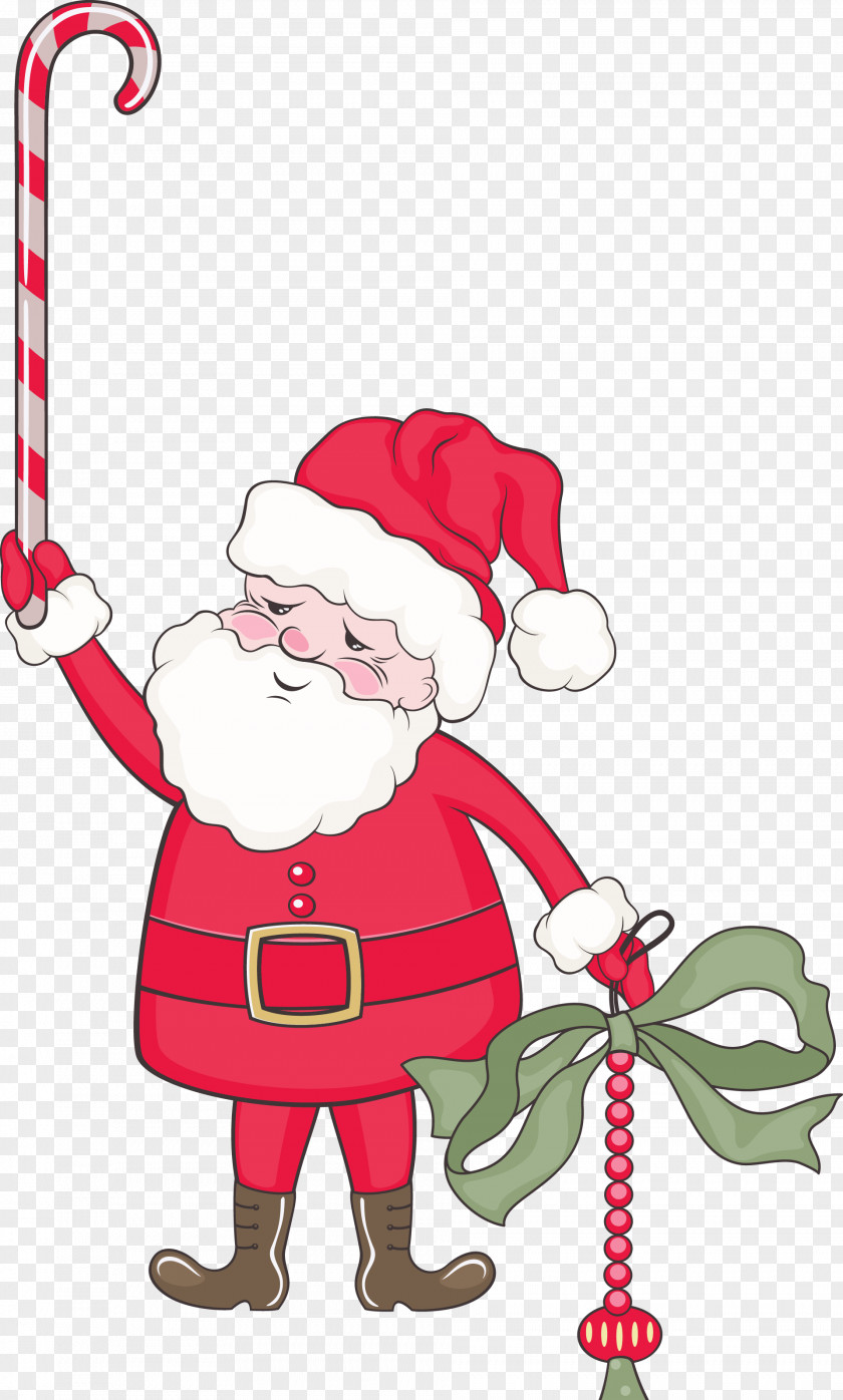 Vector Cute Santa Claus Gift Christmas Clip Art PNG