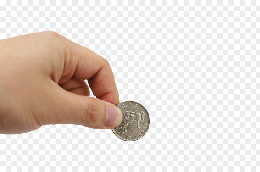 Coin Gesture Hand PNG