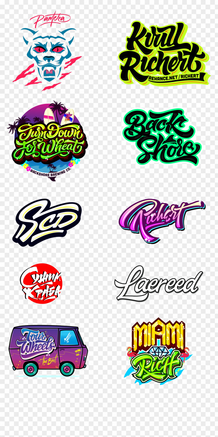 Graffiti Logo Calligraphy Art PNG