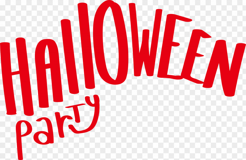 Red Halloween Party Art Words Microsoft Word Clip PNG