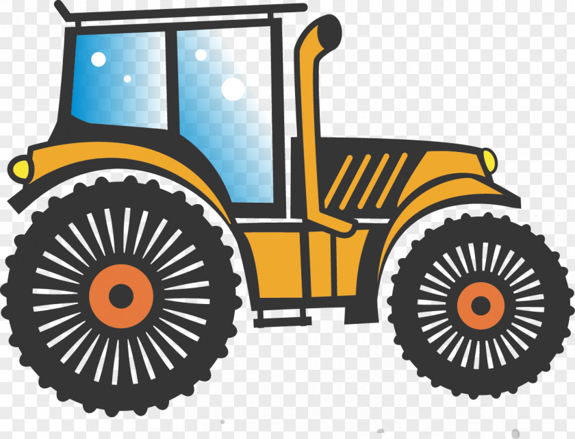 Vector Illustration Vintage Tractor Car Clip Art PNG