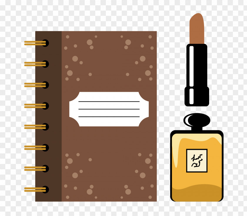 Vector Notebook Laptop Lipstick PNG