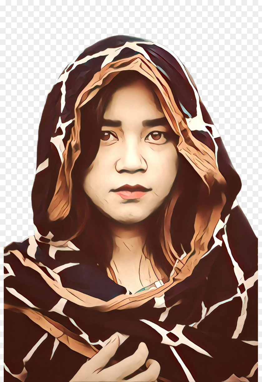 Brown Hair Hood Woman PNG