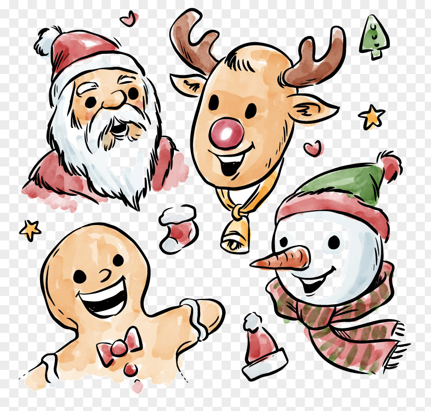 Vector Santa Claus Reindeer F*ck The Law Christmas Clip Art PNG