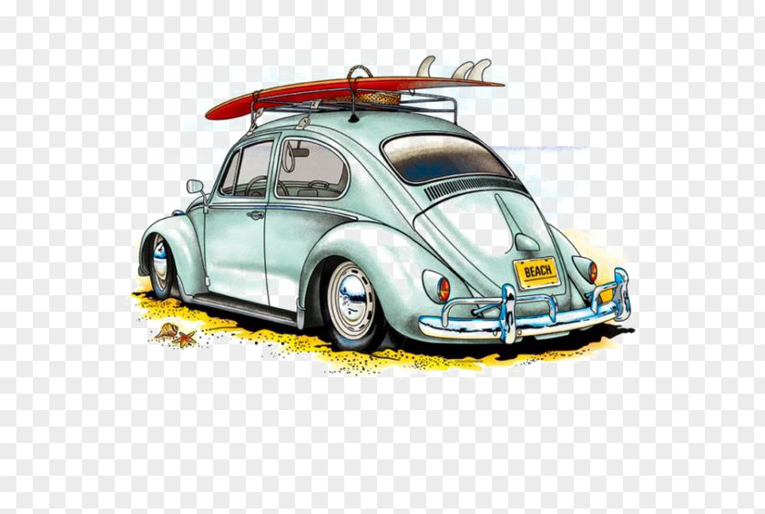 Cartoon Car Volkswagen Beetle Wolfsburg Herbie PNG