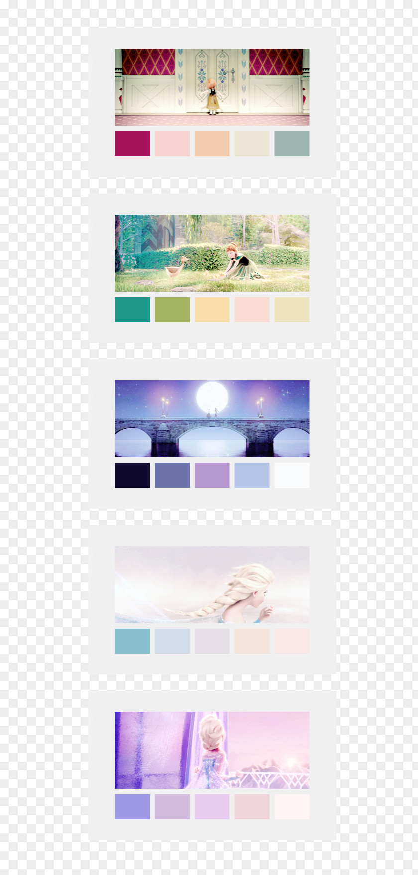 Elsa Olaf Frozen Color Palette PNG