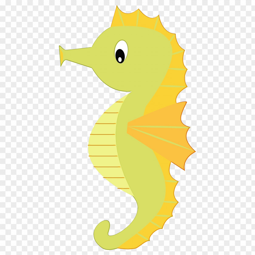 Fish Seahorses Cartoon Yellow Beak PNG