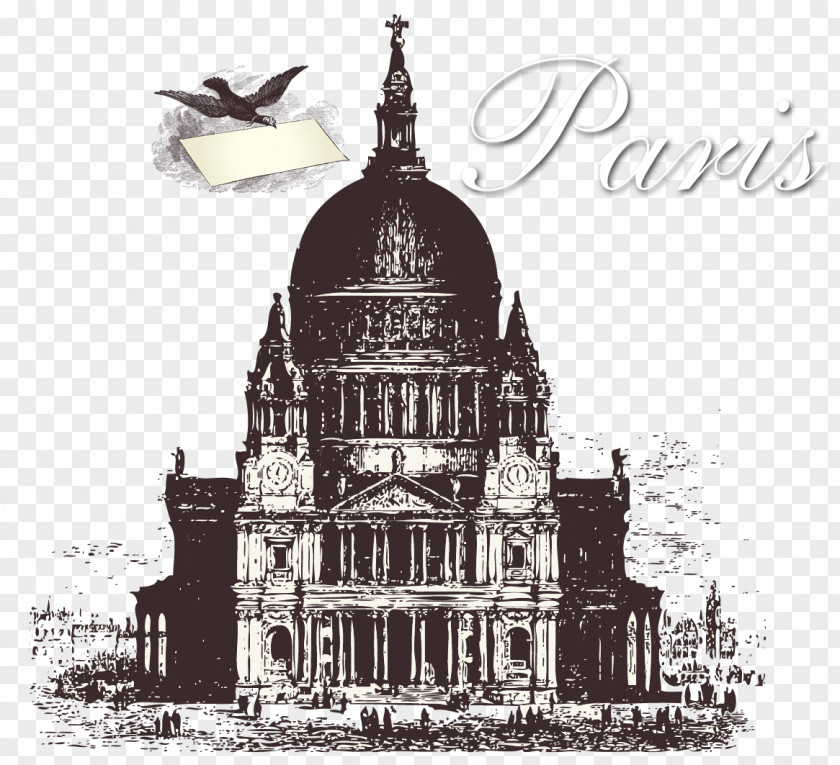 Paris London Postage Stamp PNG
