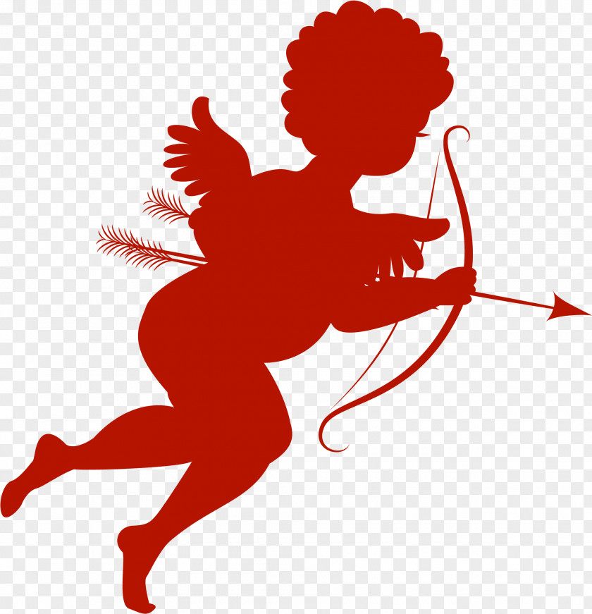 Silhouette Cupid PNG