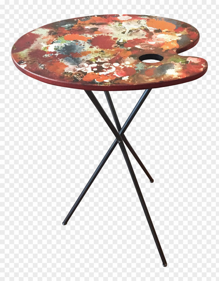 Three Legged Table Palette Paint Chairish Artist PNG