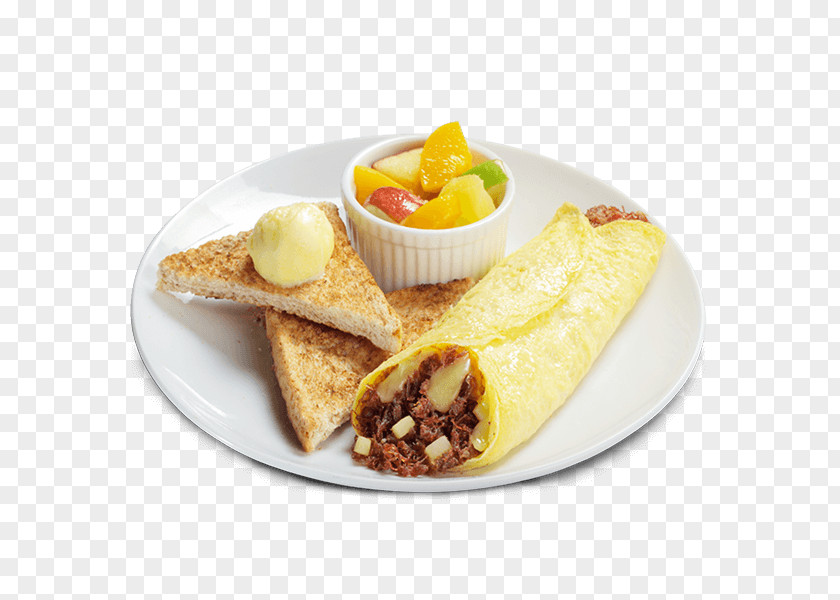 Toast Omelette Full Breakfast Corned Beef Cheese PNG