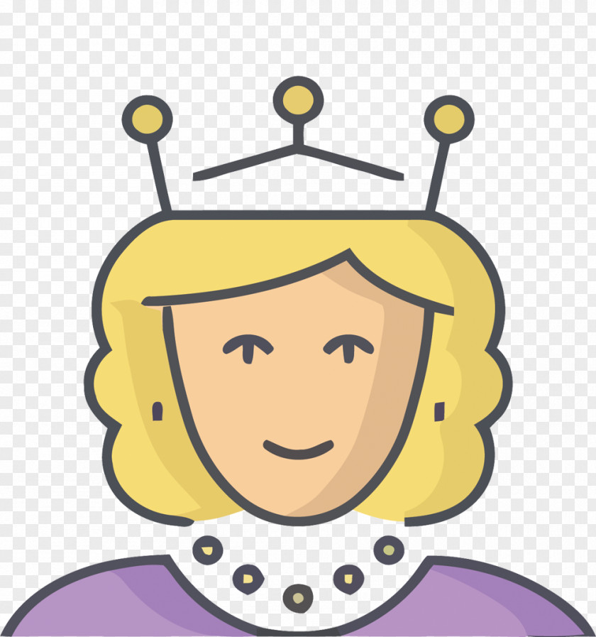 Vector Creative Flat Queen Avatar Icon Design PNG