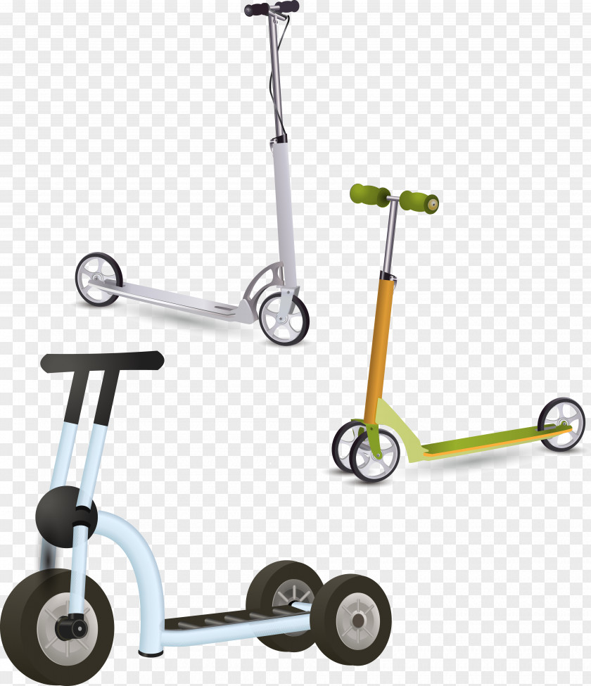 Vector Scooter Kick Wheel Bicycle Toy PNG