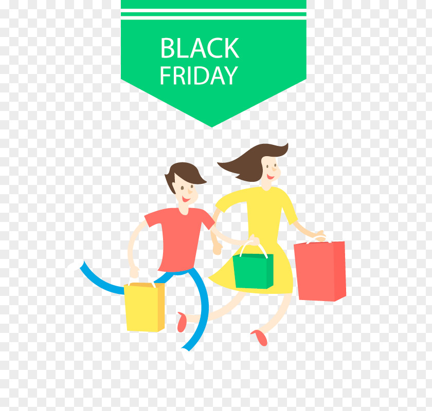 Vector Black Friday Shopping Bag PNG