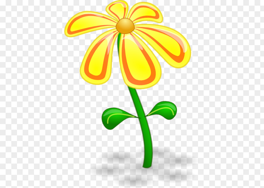 Cartoon Flower Cliparts Yellow Clip Art PNG