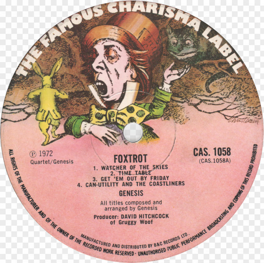 Charisma Records LP Record Genesis Phonograph Trespass PNG