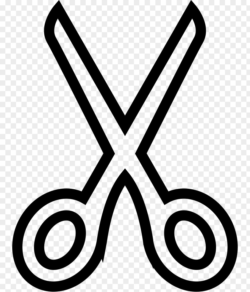 Scissors Symbol Template PNG