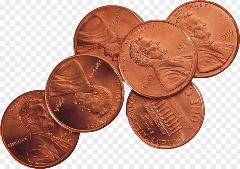Coin Scrap Copper Conductor Penny PNG