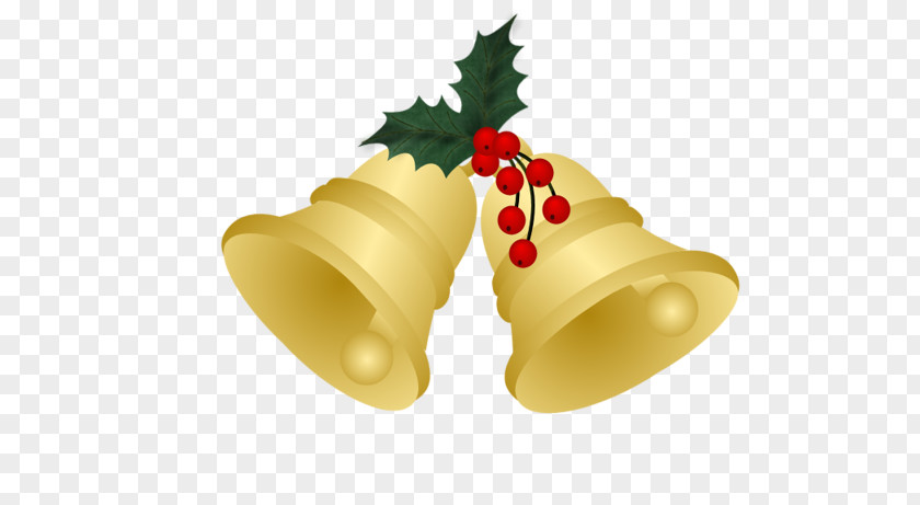 Golden Christmas Bell PNG