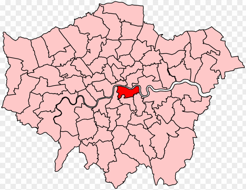 Map London Borough Of Hounslow Islington Southwark City Westminster Camden PNG
