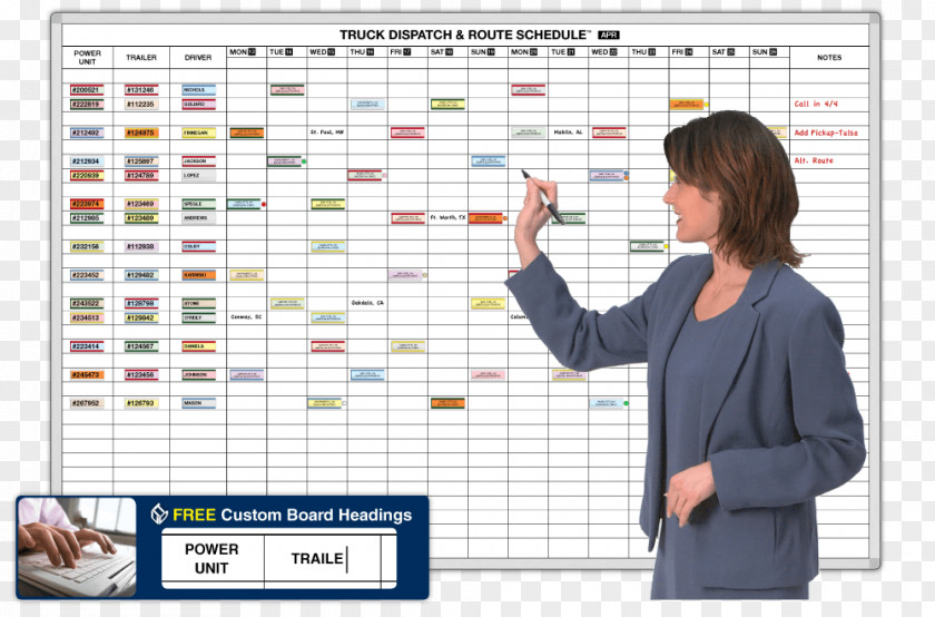 Good Layout Dry-Erase Boards Project Management Truck Driver PNG
